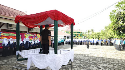 Kankemenag Bungo gelar upacara peringatan HAB KE-78, Bupati Mashuri bertindak sebagai inspektur 