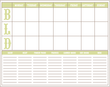 The Design Pages: Free Printable Meal Planners