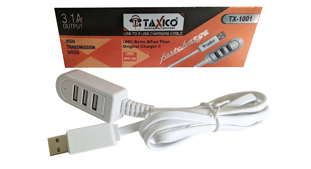 Taxico Usb To 3 USB Charging Cable