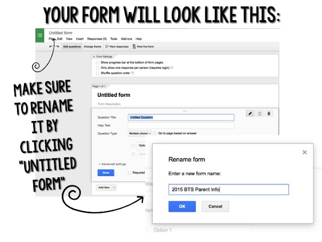 Curious about Google Forms? This is a step by step video (and downloadable written!) tutorial on how teachers can use Google Forms to eliminate paperwork (and stress!) during the busy back to school season! 