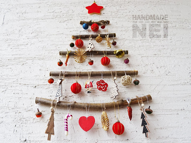 Handmade Nel: Еко коледна елха за стена от дърво "Ела"