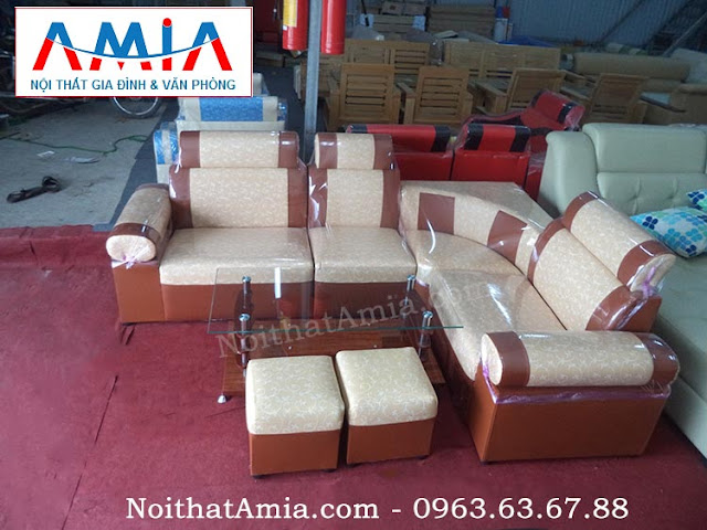 Hình ảnh cho bộ bàn ghế sofa phòng khách đẹp giá rẻ với họa tiết hoa văn trang trí nhỏ