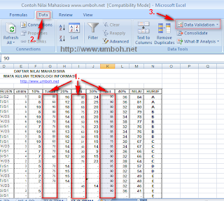 Langkah-langkah Validasi Data Excel