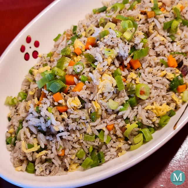 Black Truffle Aroma Fried Rice with Chicken by Tea of Spring at Shangri-La Mactan Cebu