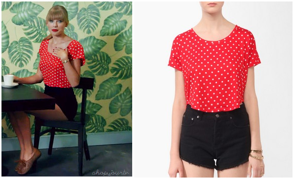 Music Video Taylor Swift We Are Never Ever Getting Back Together Red Polka Dot Shirt Shop Your Tv