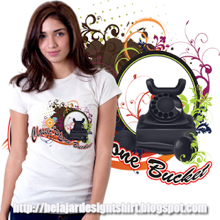 belajar design t-shirt | Classic phone t-shirt design