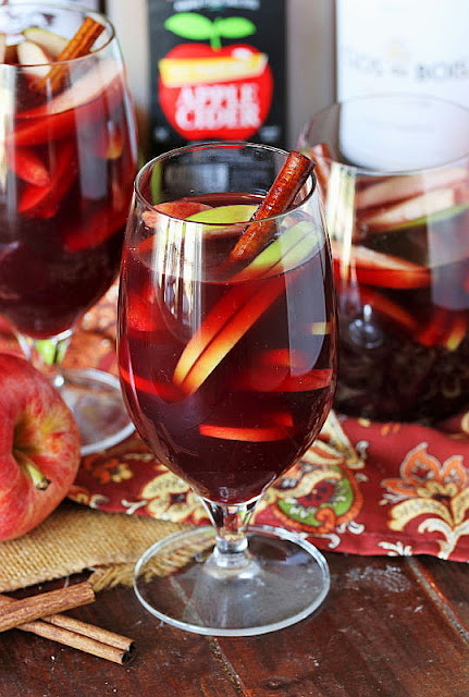 Glass of Autumn Apple Sangria Image