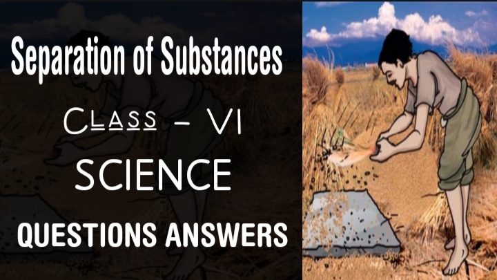 Separation of Substances class 6 Science NCERT Solutions