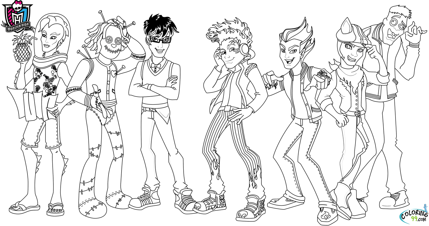 Monster High Boys Coloring Pages | Minister Coloring