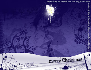 Purple Christmas Greeting card