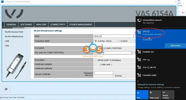 connect vnci 6154a via wlan 7