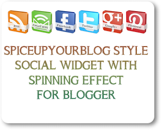 Add SpiceUpYourBlog Style Social Widget In Blogger