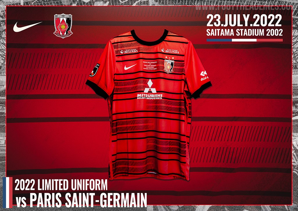 Urawa Red Diamonds 22-23 Special Kit Revealed - To Be Worn Against PSG -  Footy Headlines