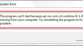 Windows 10/8/7'de "Api-ms-win-crt-runtime-l1-1-0.dll" Hatası ve Çözümü
