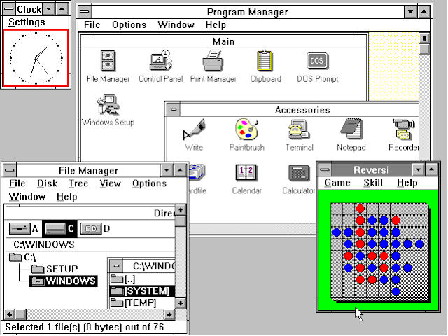 Windows NT – Kebawah (Windows Beta, 1.0, 3.0, dst)