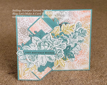 Stampin'Up Stippled Roses Birthday Card by Sailing Stamper Satomi Wellard