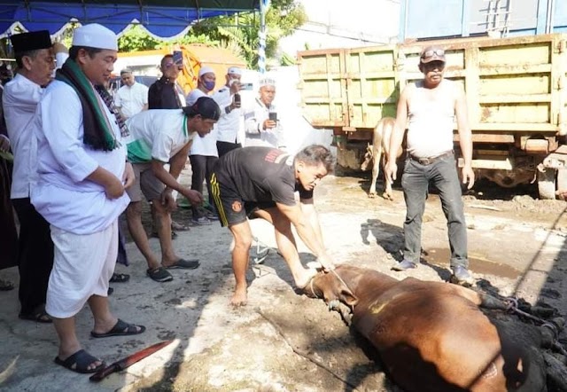 Semarak Idul Adha, Ibnu Sina Turut Pantau Penyembelihan di Balai Kota Banjarmasin, Sekaligus Khatib Shola Ied 