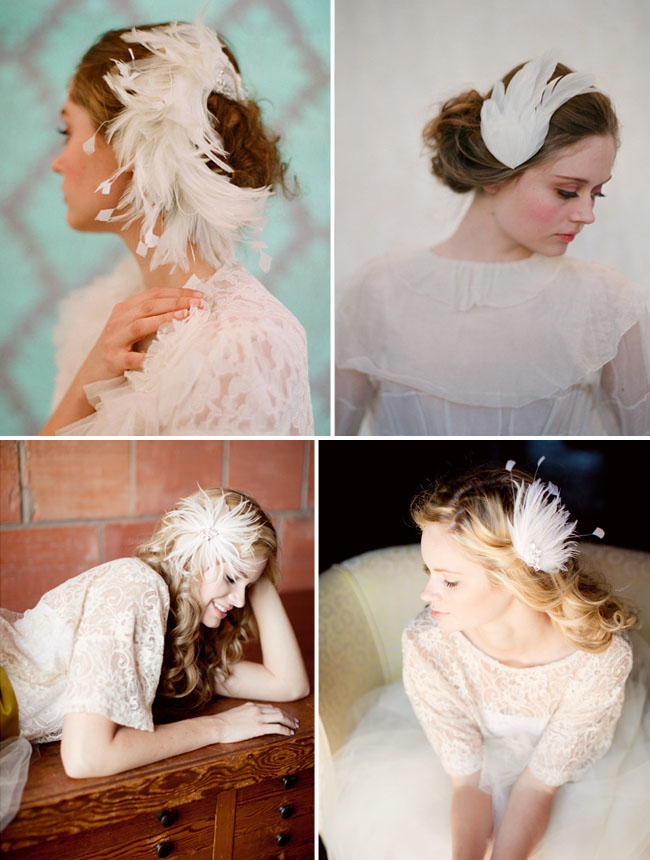 white feather wedding theme