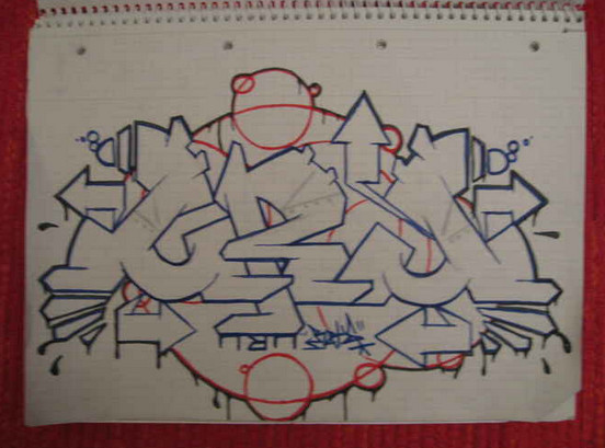 create graffiti sketches