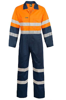 High Visibility Cotton Coveralls Reflective Tape - Day & Night Use