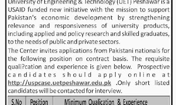 Job in University of Engineering & Technology Peshawar