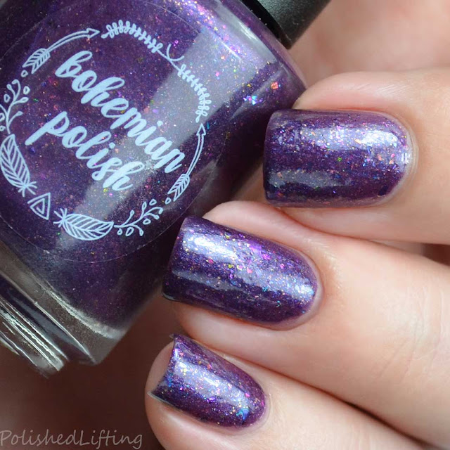 purple flakie nail polish