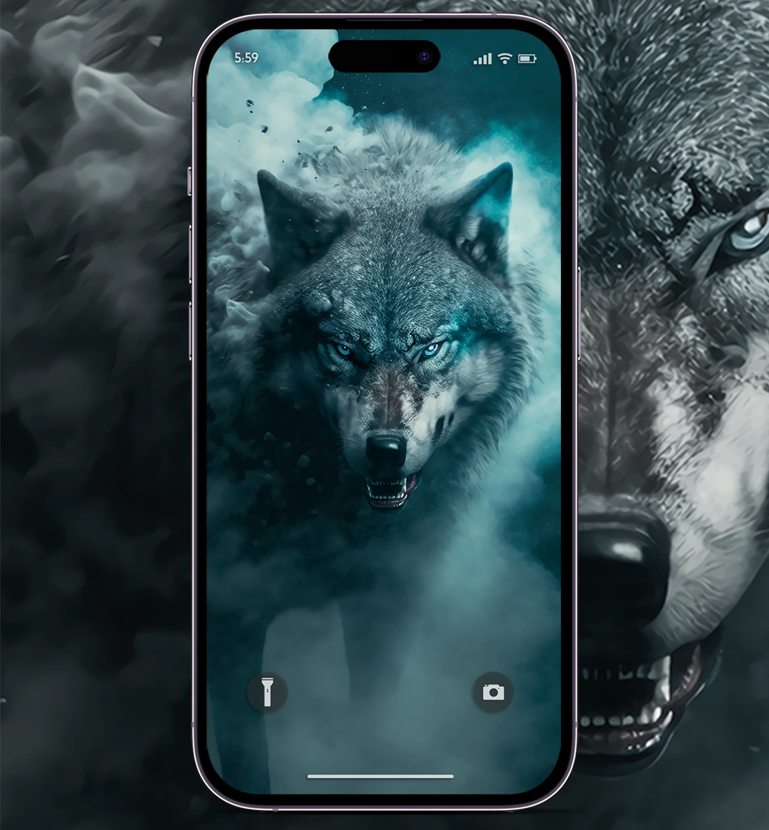 4K AI WOLF WALLPAPER IPHONE