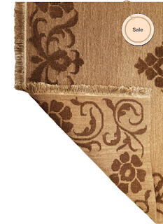 Modern Brown Vintage Hand-Knotted Living Room Rug