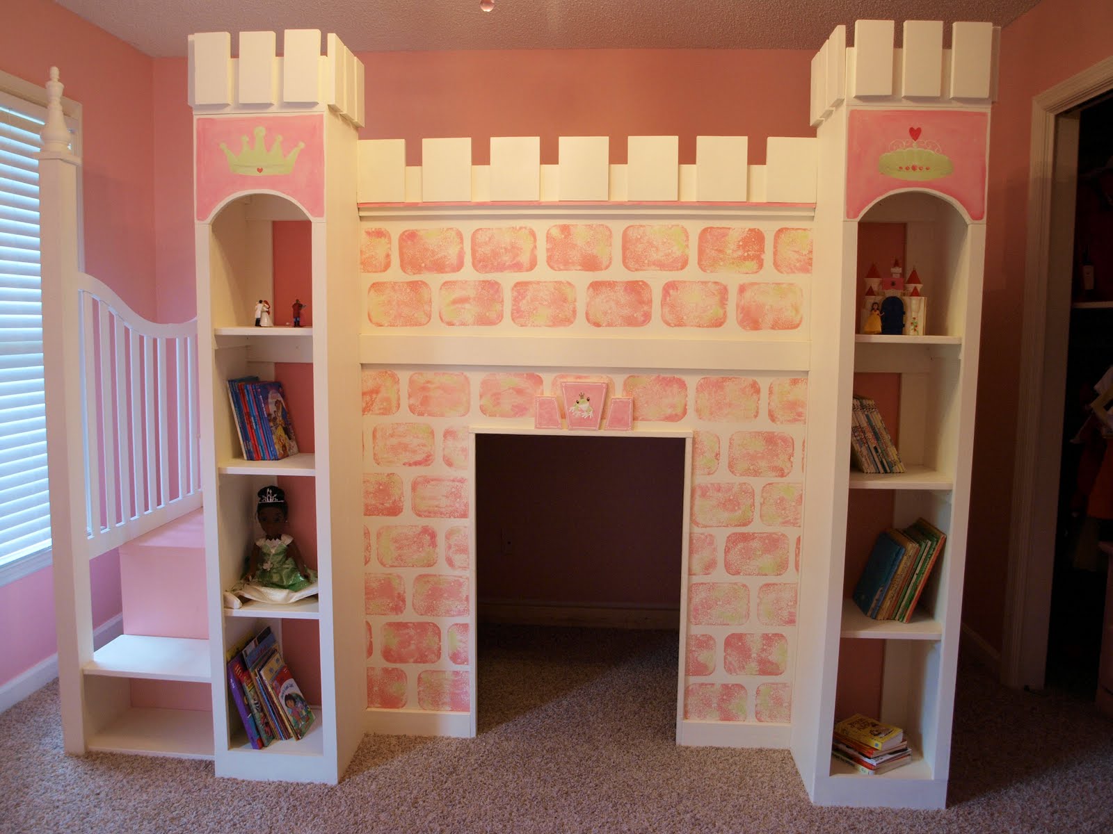 Stare if you must.: Finished Castle Loft Bed