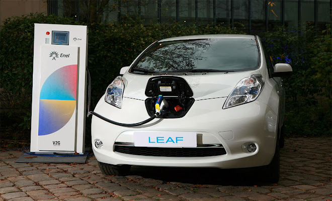 Nissan and Enel vehicle-to-grid connection