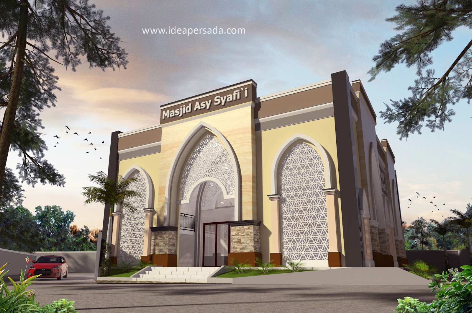  Gambar  Desain  Masjid  Autocad Rumah Joglo Limasan Work