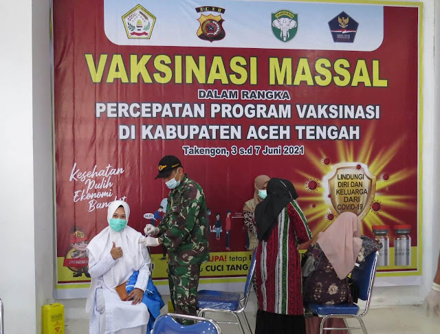 Program Mempercepat Vaksinasi Massal Wilayah Kodim 0106/Ateng