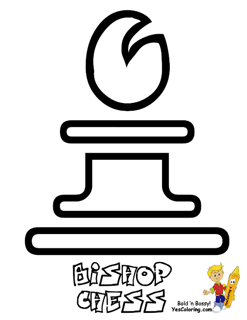Colourable Of Bishop Chess Modern Design At Yescoloring