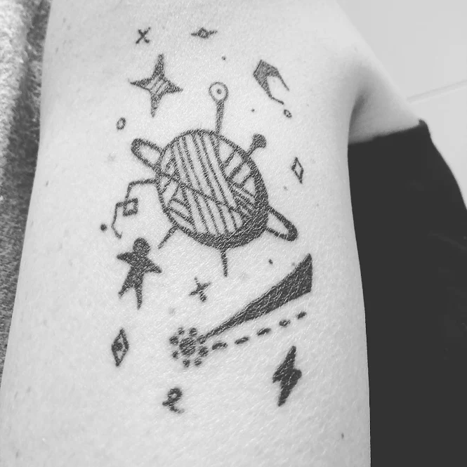 Yarn Tattoo Ideas for Knitters and Crocheters