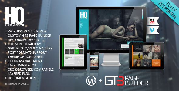 HQ Photography Responsive WP Theme - ThemeForest Item for Sale