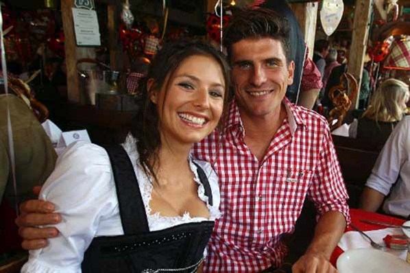 Mario Gomez With His Girlfriend Silvia Meichel 2013