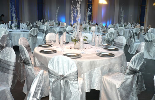 silver wedding tables