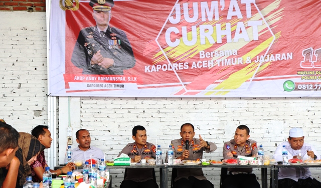 Melalui “Jumat Curhat” Kapolres Aceh Timur Bisa Menyelesaikan Keluhan dan Menampung Aspirasi Masyarakat