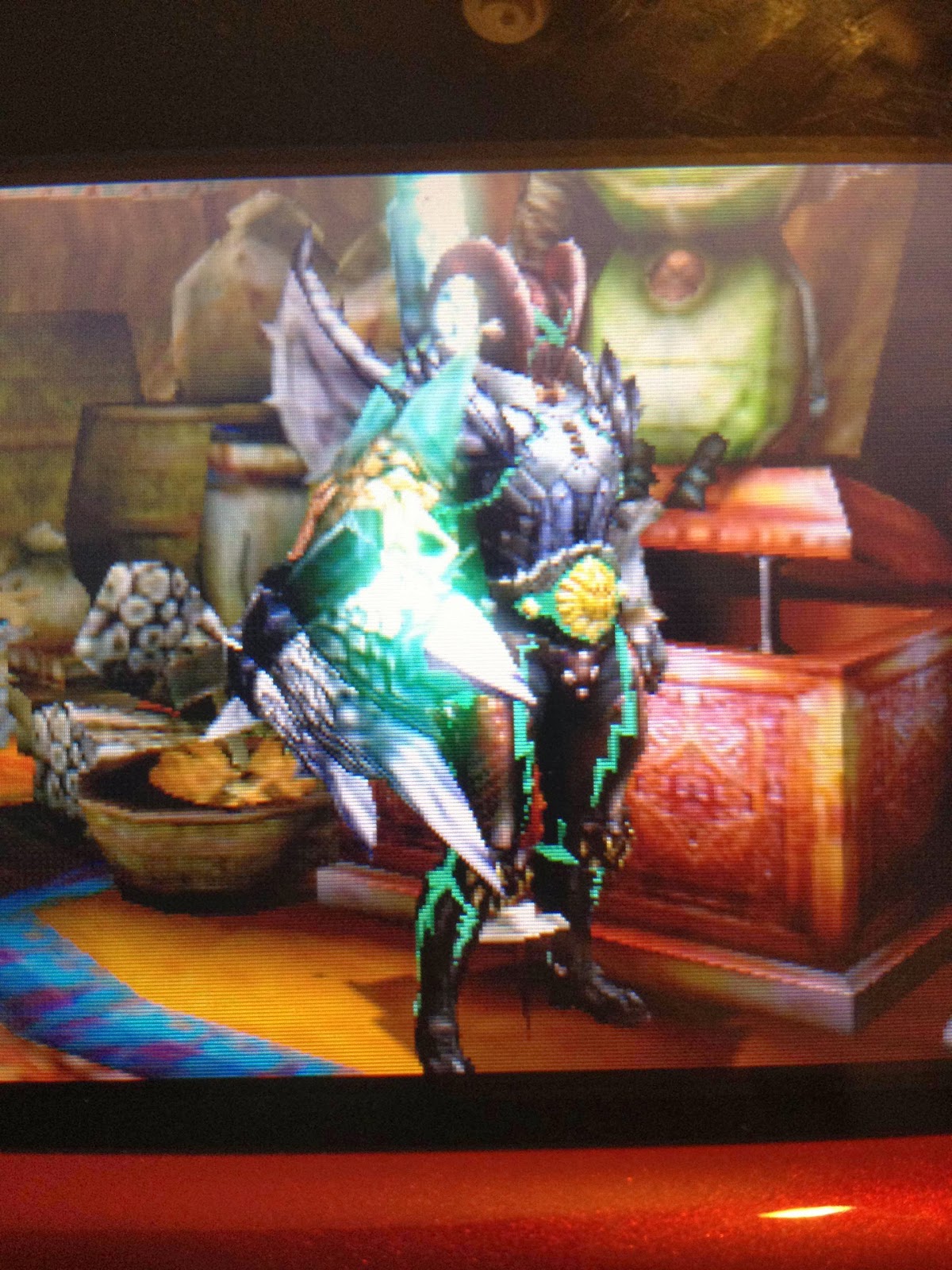 Mh4 発掘武器もさることながら 綺麗な緑発光シルバープロミネンスをご覧ください 発掘武器 ランス シルバープロミネンス これでゴア狩りまくるぜ モンハンっ娘まとめ速報 モンまと
