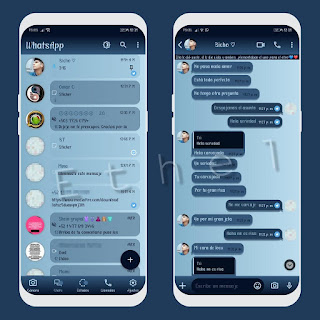 Blue GZ Theme For YOWhatsApp & MN WhatsApp By Ethel