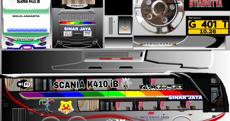 Livery Bussid Shd Full Stiker  Kaca Livery Shd Po 