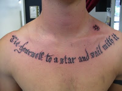 tattoo chest text