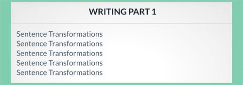 Writing sentece transformations for the PET exam