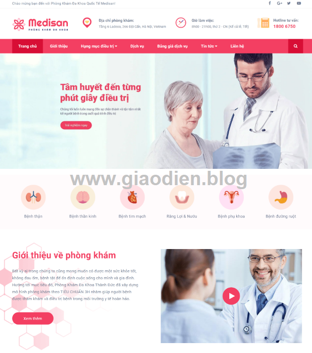 Template blogspot dịch vụ y tế