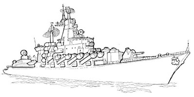 Warships coloring pages