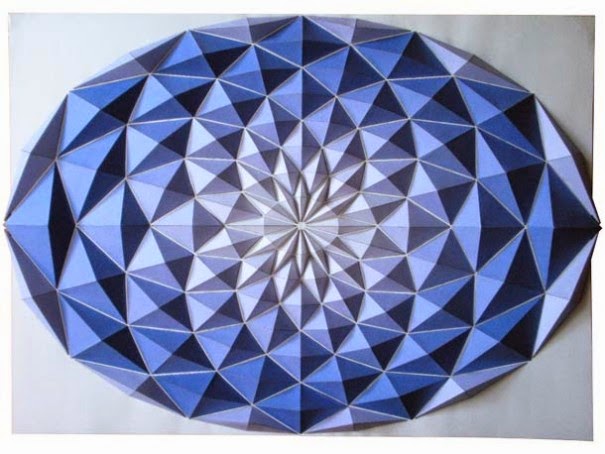 Coluorful Artwork By Origami Mosaics Coluorful Artwork By Origami Mosaics