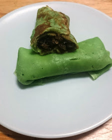 CREPE DE COCO RALLADO Y PANDAN, KUE DADAR GULUNG 