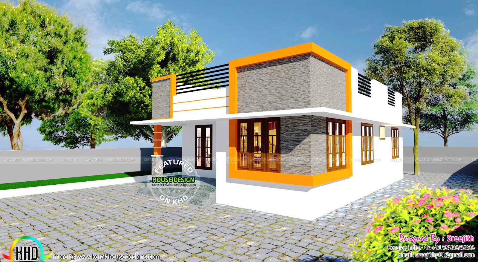 770 sqft small budget home Kerala home design and floor