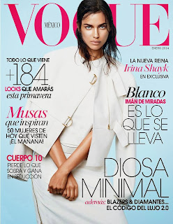 Magazine Cover : Irina Shayk Magazine Photoshoot Pics on Vogue Magazine Mexico January 2014 Issue 