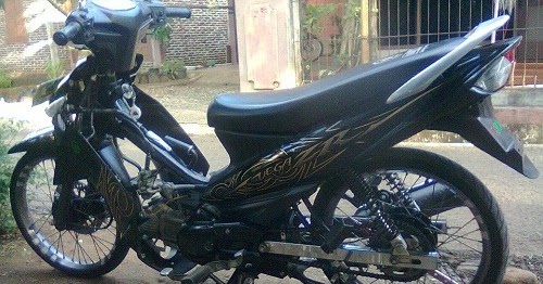Modifikasi Vega ZR Hitam Modif Standar Velg DBS Biru ...